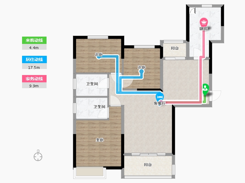 黑龙江省-大庆市-恒大御湖庄园-112.07-户型库-动静线