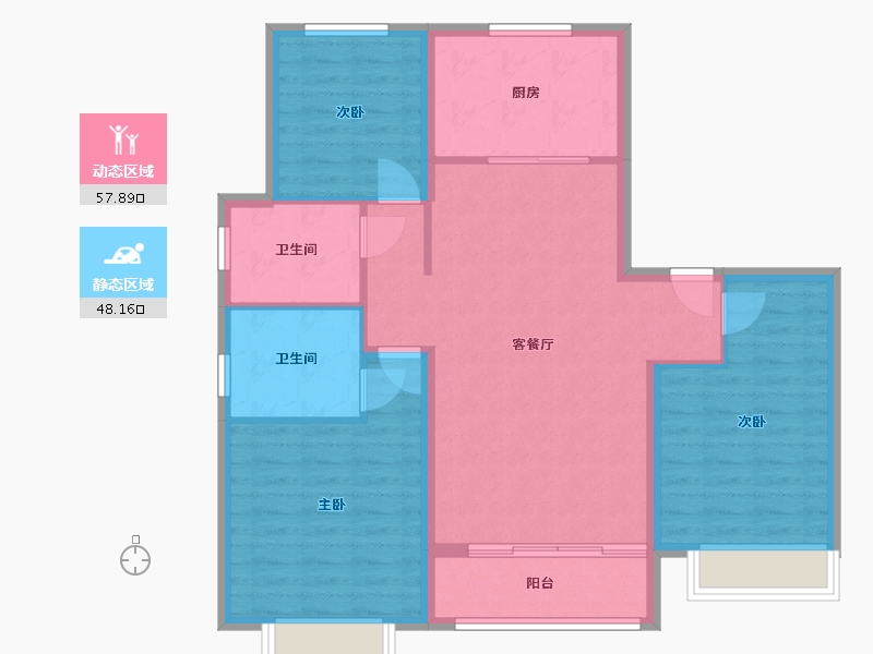 河北省-邢台市-中鼎麒麟瑞-96.00-户型库-动静分区