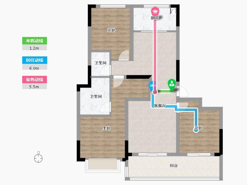 安徽省-阜阳市-融创城-95.00-户型库-动静线