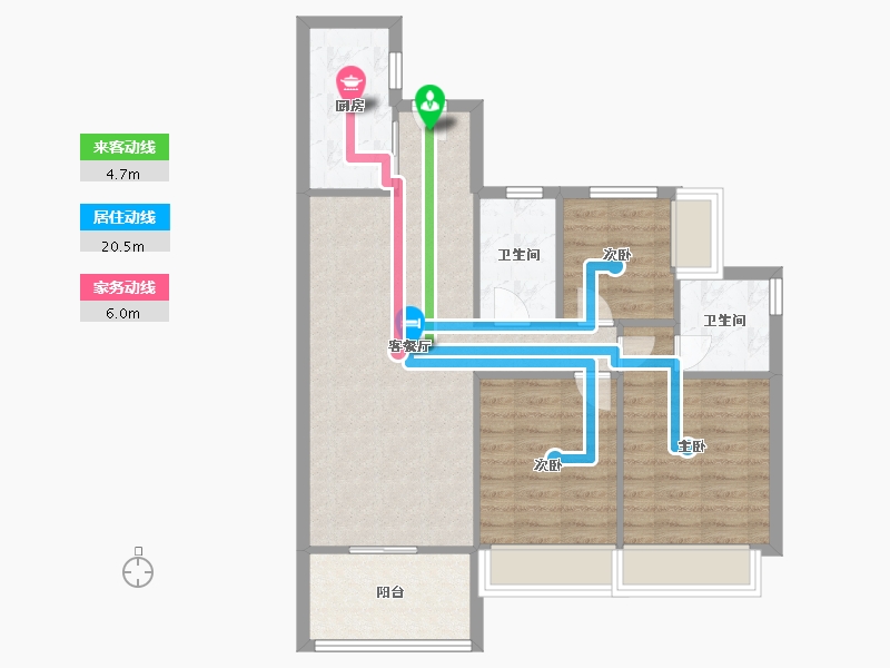 广东省-广州市-越秀臻裕府-77.56-户型库-动静线