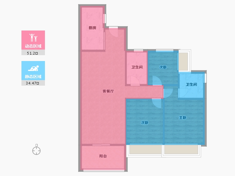 广东省-广州市-越秀臻裕府-77.56-户型库-动静分区