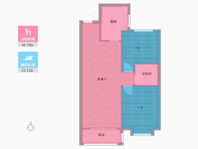 山西省-太原市-实地海棠华著-62.00-户型库-动静分区