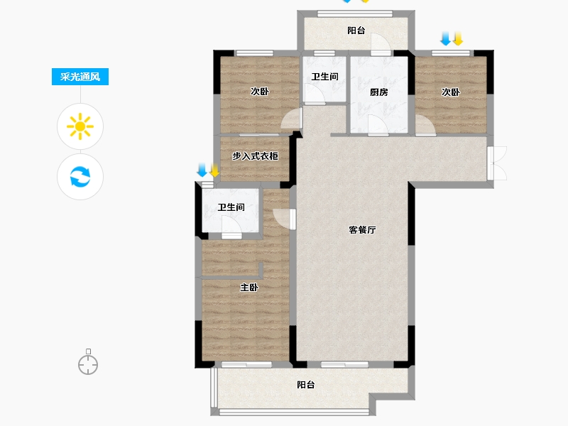 湖北省-恩施土家族苗族自治州-龙凤生态城-115.00-户型库-采光通风