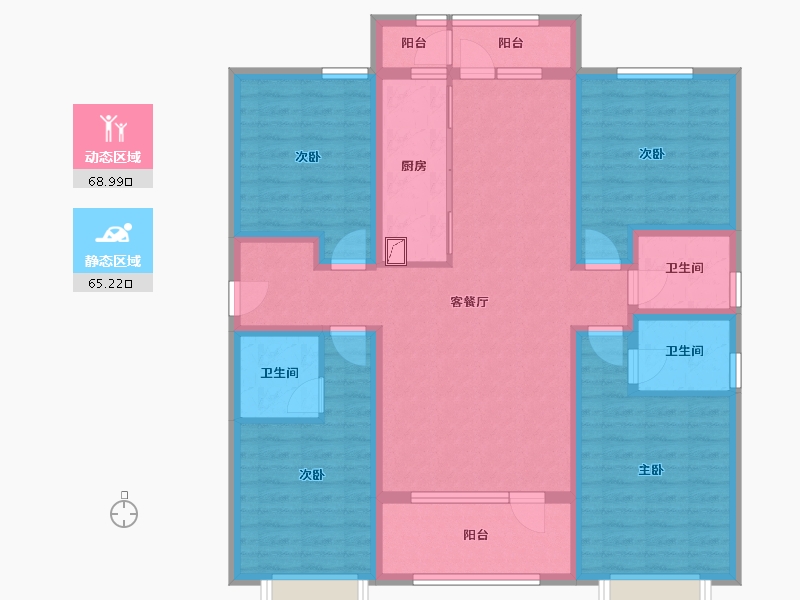 河北省-邯郸市-勒泰家园-157.00-户型库-动静分区