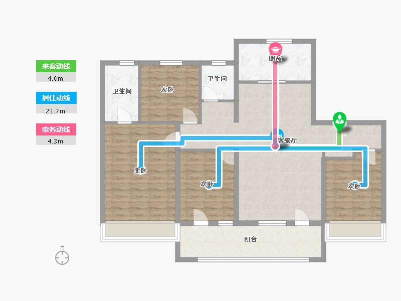 山东省-潍坊市-中南珑悦-117.00-户型库-动静线