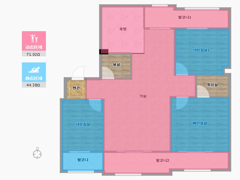 경기도-수원시 장안구-백설마을5단지성지,동양고속-117.35-户型库-动静分区