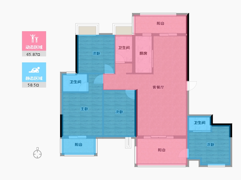 广东省-汕尾市-嘉和花园-150.00-户型库-动静分区