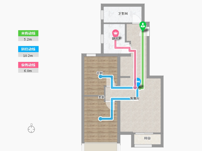 河北省-秦皇岛市-那畔云起墅-61.00-户型库-动静线