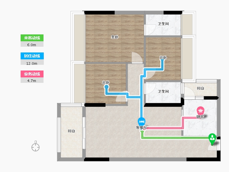 河南省-信阳市-碧桂园-95.00-户型库-动静线