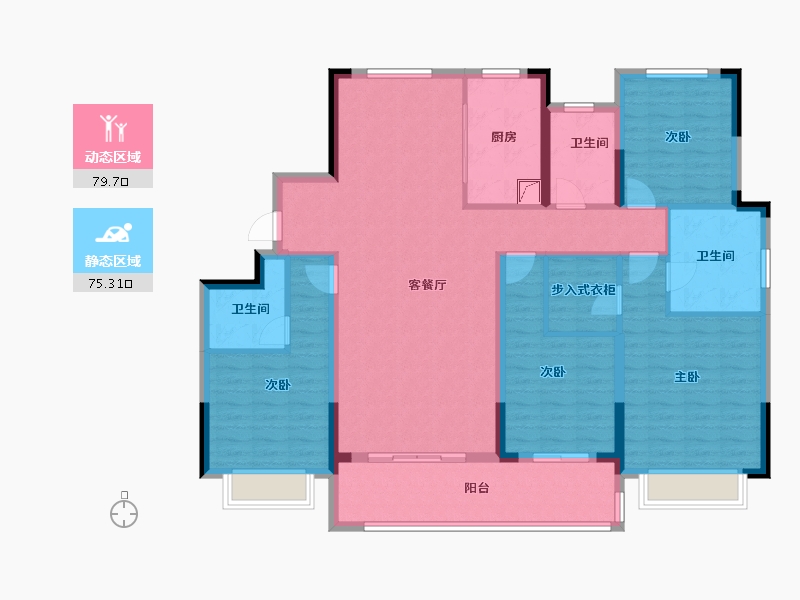 安徽省-阜阳市-融创城-136.00-户型库-动静分区