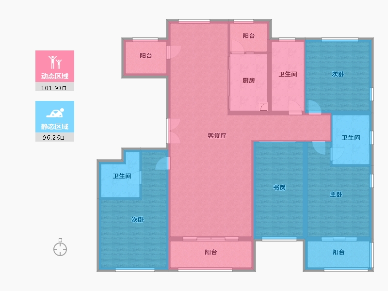 河北省-邢台市-永康上东御府-180.00-户型库-动静分区