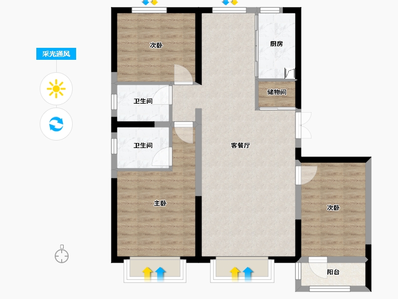 河北省-保定市-熙悦山-97.04-户型库-采光通风