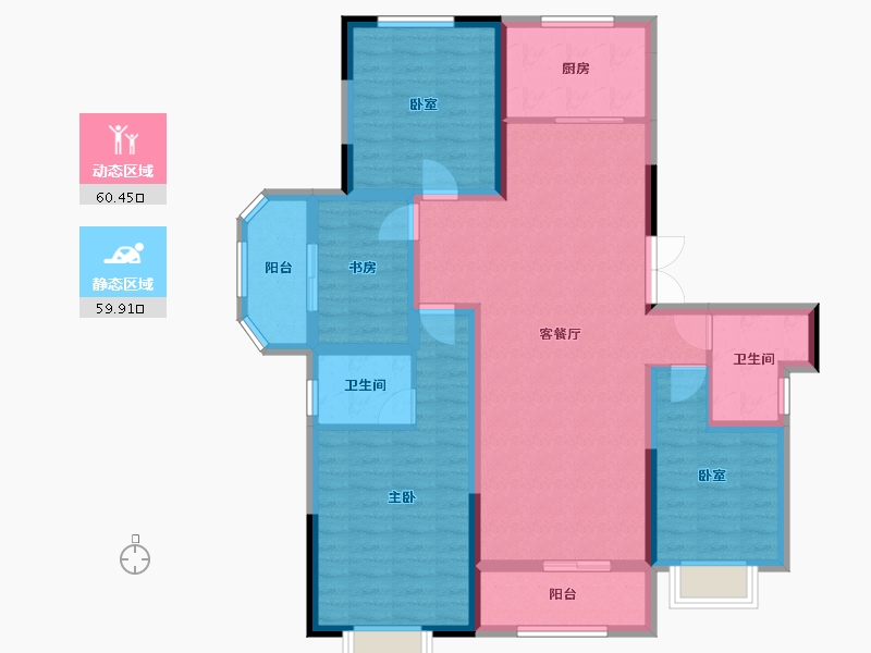 河南省-焦作市-中原九鼎毓秀-107.00-户型库-动静分区