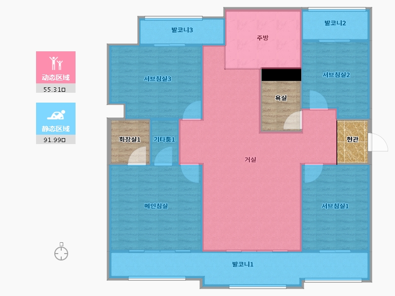 경기도-파주시-장안흰돌6차-149.59-户型库-动静分区