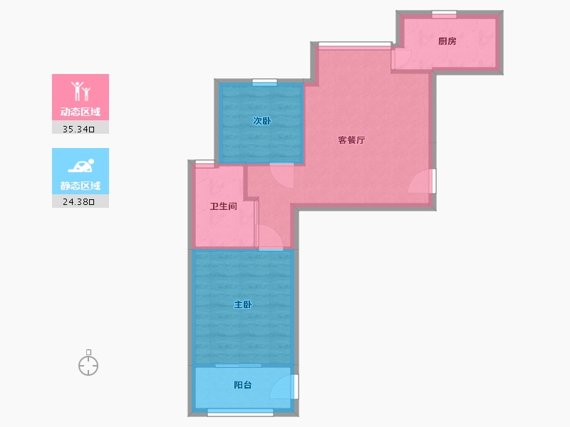 上海-上海市-牡丹逸庭-61.00-户型库-动静分区