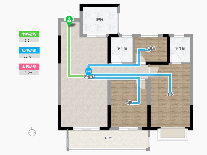 湖北省-黄石市-居然悦隽大都会-88.00-户型库-动静线