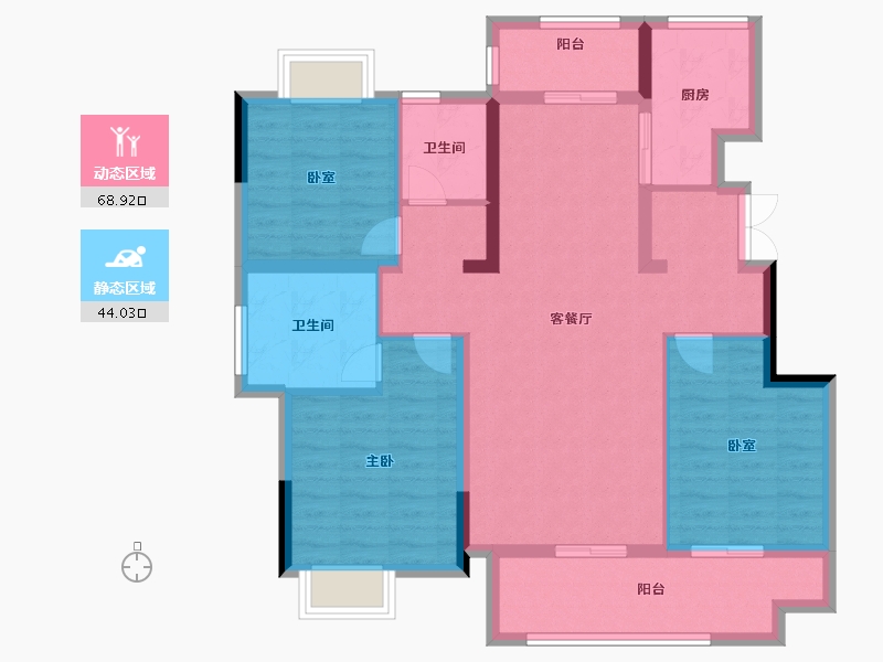 安徽省-滁州市-品尚文苑-101.27-户型库-动静分区