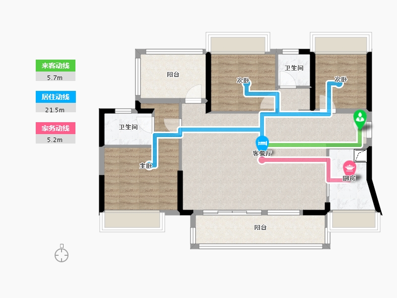 广东省-惠州市-奥园·尚雅花园-97.90-户型库-动静线