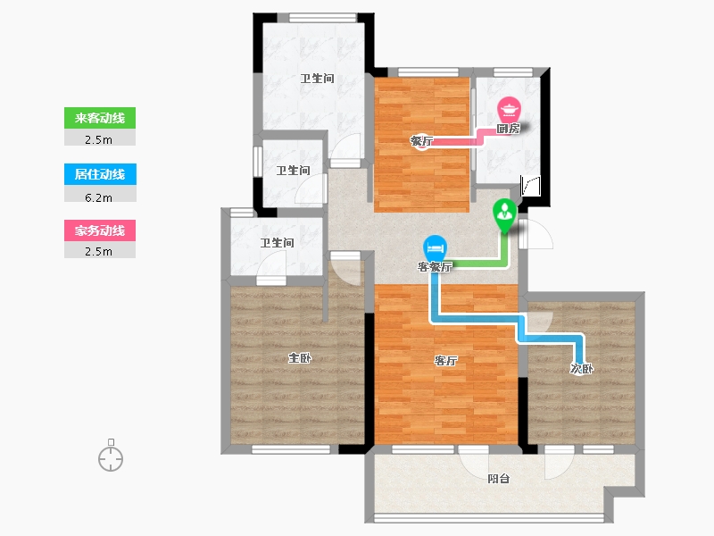 山东省-青岛市-金秋泰和郡-90.00-户型库-动静线