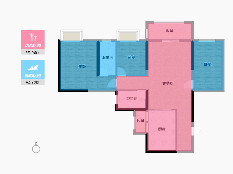 广西壮族自治区-南宁市-华西茗城-129.55-户型库-动静分区