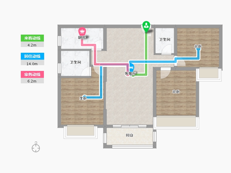 陕西省-宝鸡市-紫御华庭-112.78-户型库-动静线