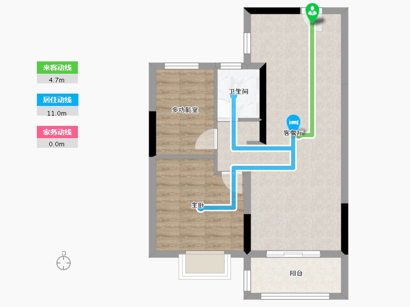 浙江省-湖州市-融创太湖印-58.00-户型库-动静线