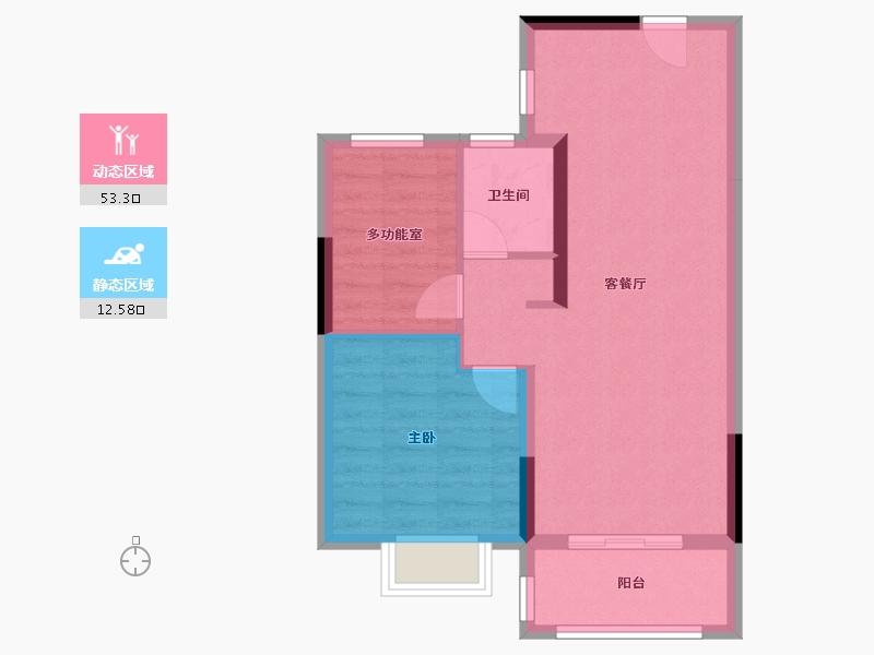 浙江省-湖州市-融创太湖印-58.00-户型库-动静分区