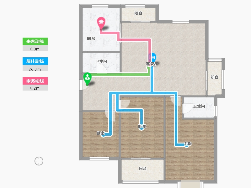 山东省-济南市-济高龙园-125.49-户型库-动静线