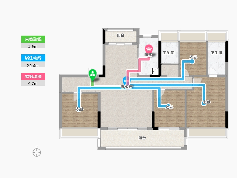 河南省-南阳市-碧桂园建业御龙湾-120.00-户型库-动静线