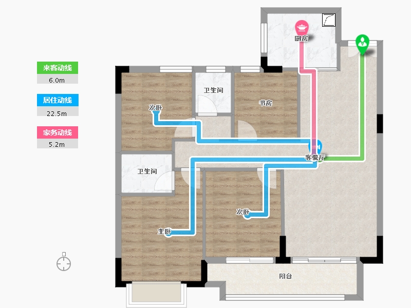 山东省-菏泽市-凯兴学府-96.54-户型库-动静线