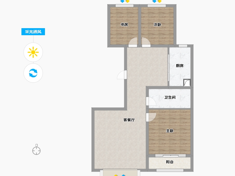 河北省-承德市-德润庄园-92.00-户型库-采光通风