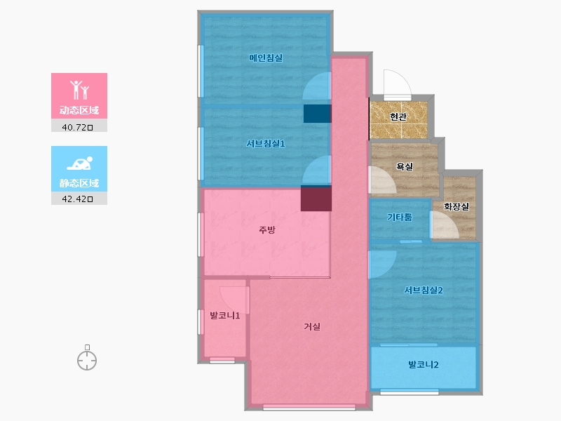 인천광역시-남동구-남동구_인천소래LH4단지_ 84A1㎡-84.59-户型库-动静分区