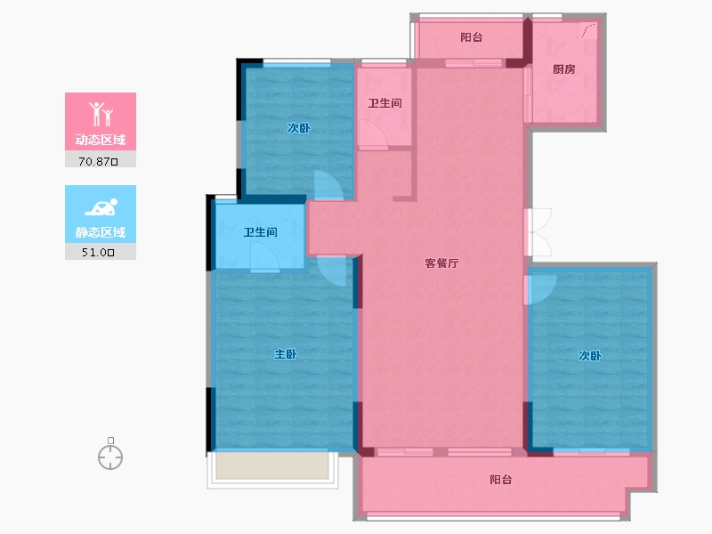 山东省-菏泽市-丽水湖梧桐苑-132.00-户型库-动静分区