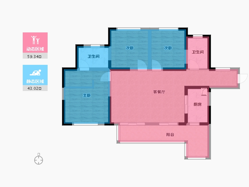 四川省-成都市-朗悦府-95.00-户型库-动静分区