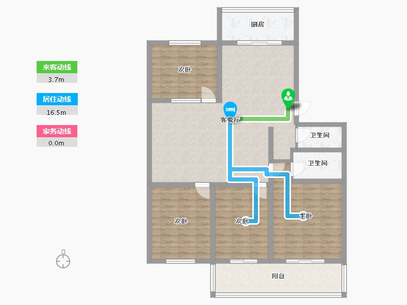 江苏省-徐州市-水秀园-147.00-户型库-动静线