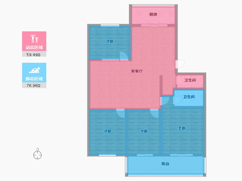 江苏省-徐州市-水秀园-147.00-户型库-动静分区