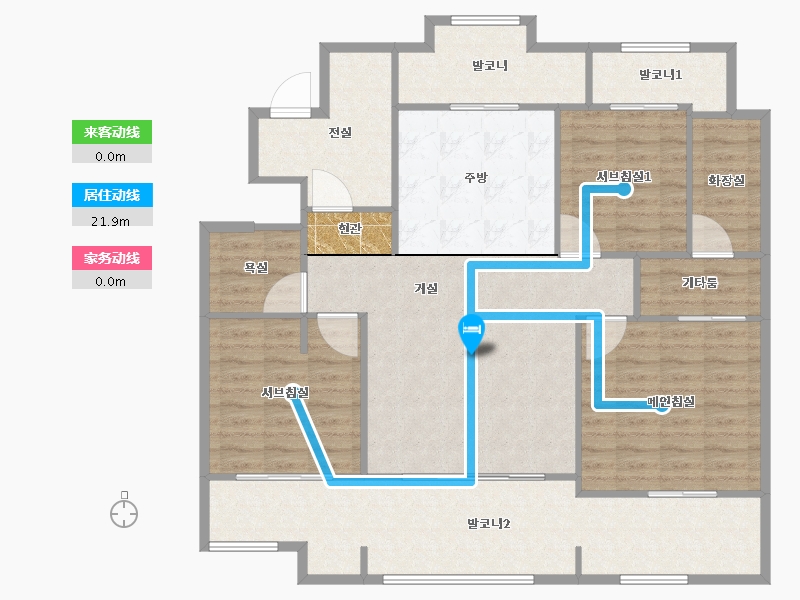 경기도-수원시 권선구-남광하우스토리1차-124.89-户型库-动静线