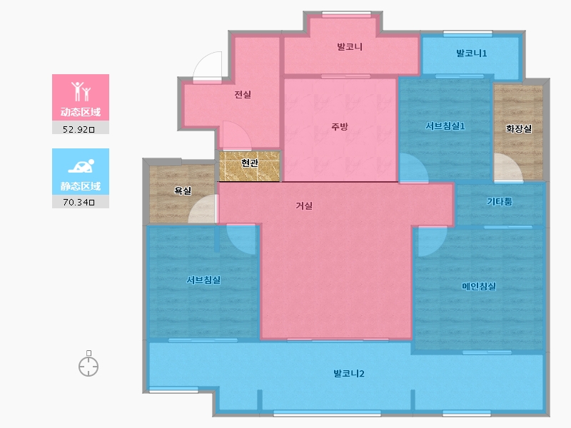 경기도-수원시 권선구-남광하우스토리1차-124.89-户型库-动静分区