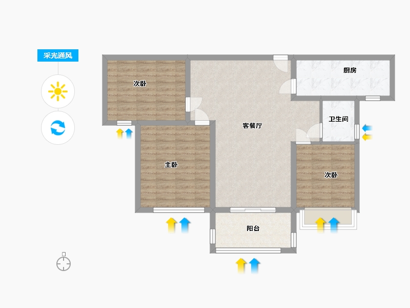 河南省-信阳市-龙湖春天-90.00-户型库-采光通风