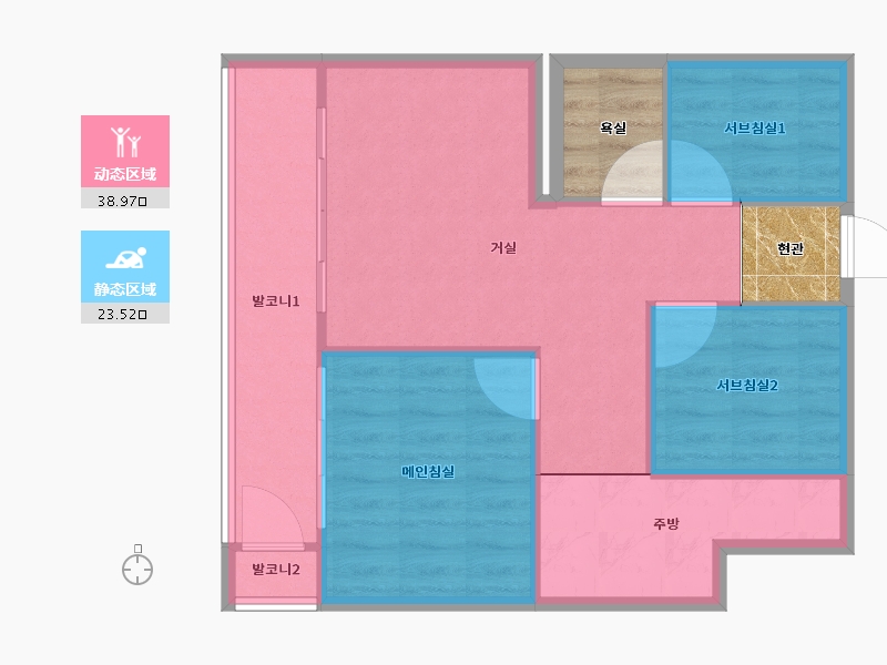 경기도-수원시 팔달구-신반포(한신)-62.16-户型库-动静分区