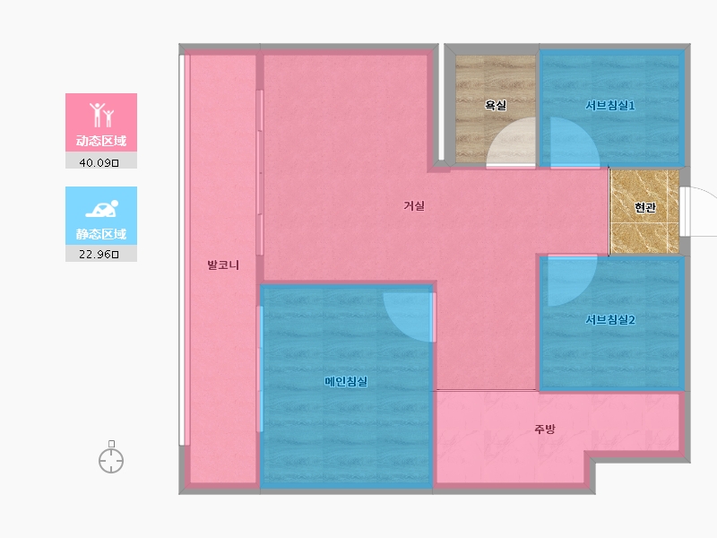 경기도-수원시 팔달구-신반포(한신)-62.77-户型库-动静分区