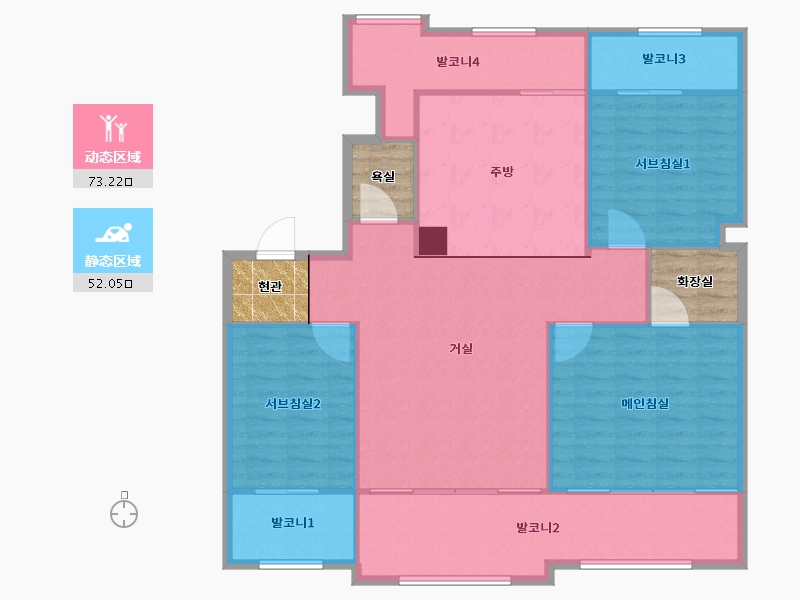 경기도-수원시 권선구-금곡LG-125.66-户型库-动静分区