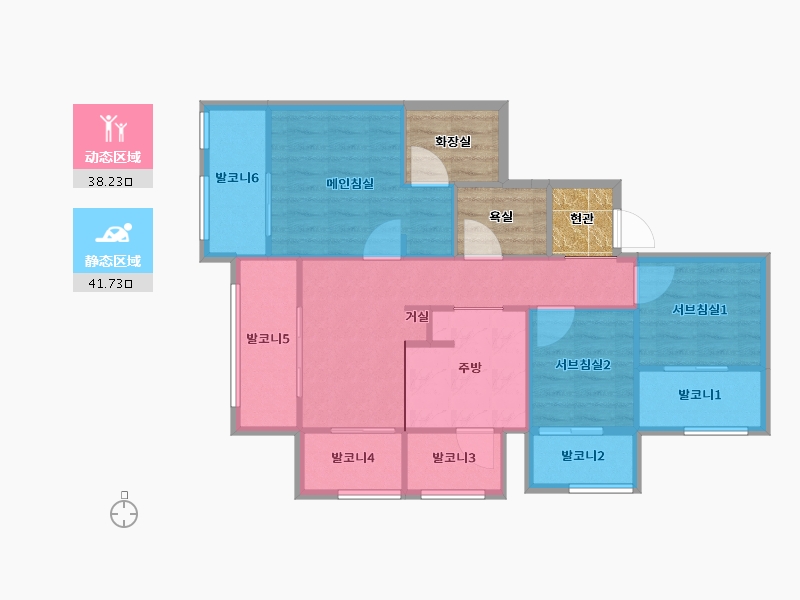 경기도-수원시 권선구-호매실더센트라고-82.40-户型库-动静分区