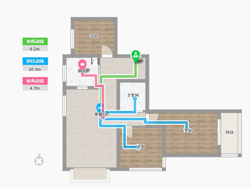 河北省-邢台市-中钢蓝庭-80.35-户型库-动静线