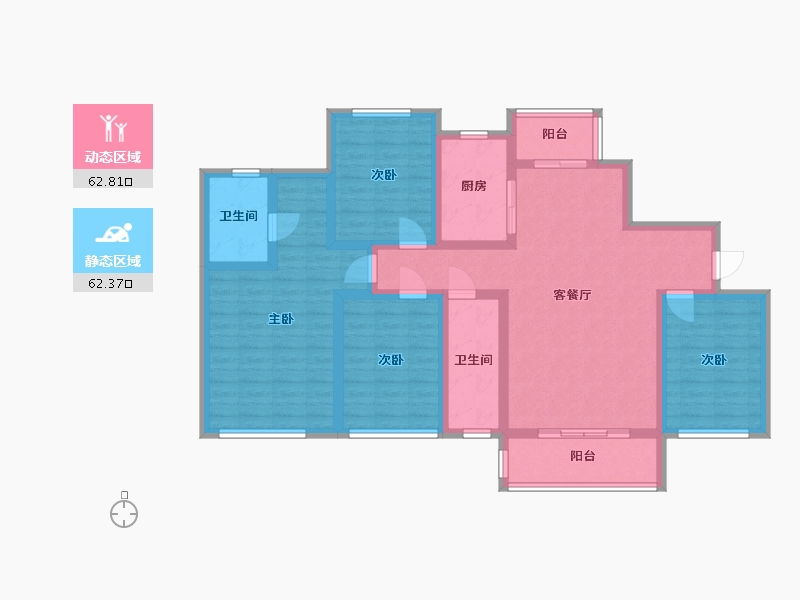 江苏省-苏州市-喜悦花园-120.00-户型库-动静分区