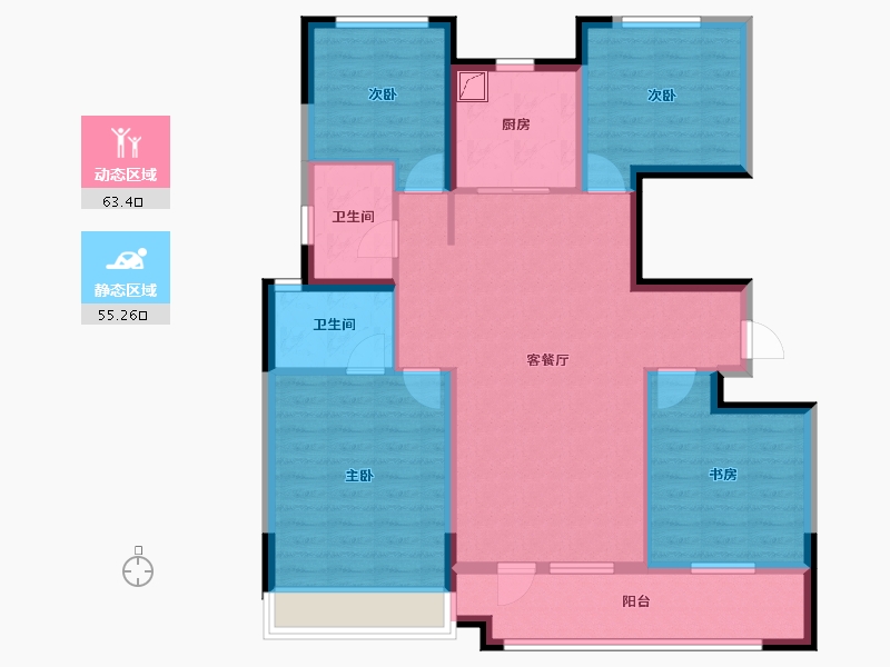 宁夏回族自治区-银川市-中海城-110.00-户型库-动静分区