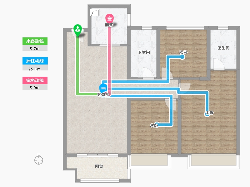 江苏省-苏州市-珑璟阁-108.00-户型库-动静线