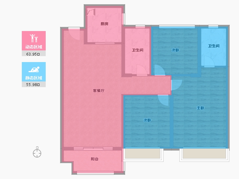 江苏省-苏州市-珑璟阁-108.00-户型库-动静分区