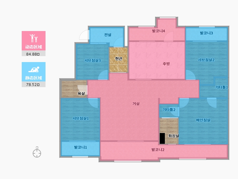 경기도-수원시 권선구-일월청구-163.55-户型库-动静分区