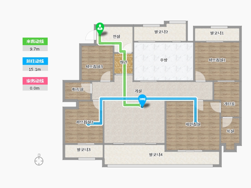 경기도-수원시 권선구-수원탑동우방파크타운-161.67-户型库-动静线